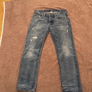 NSF straight slouch ripped jeans